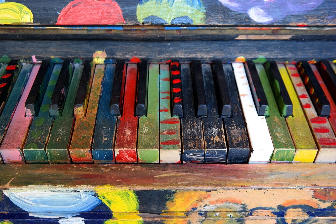 colorful piano